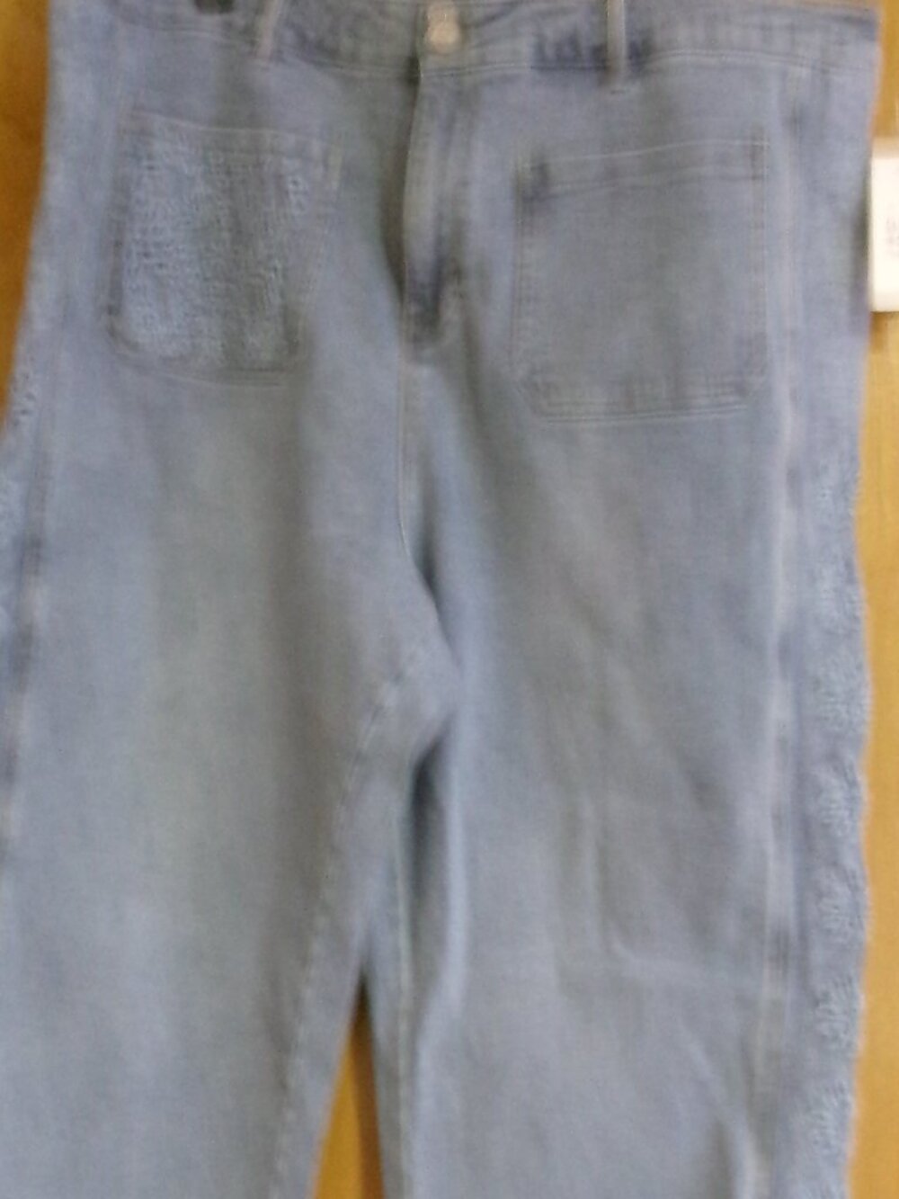 NWT 22W Trendy Plus High-Rise Wide-Leg Cutwork Jean - Picture 2 of 15